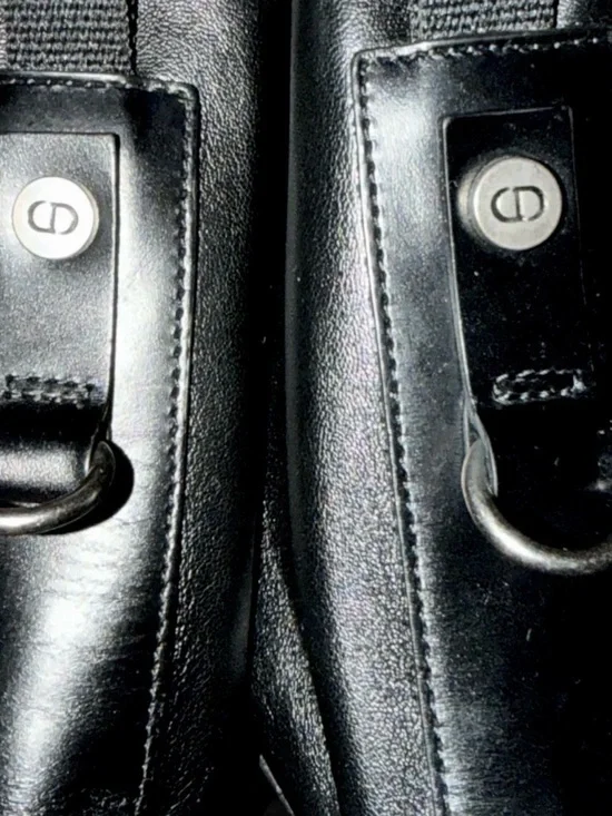 Christian Dior Black D-Fight Womens leather calf-high boots Size 37 from Italy - Picture 15 of 16